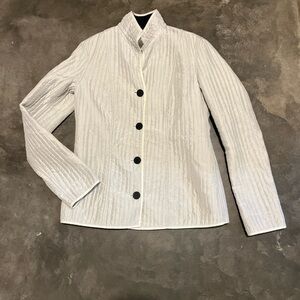 Sigrid Olsen White Quilted Blazer